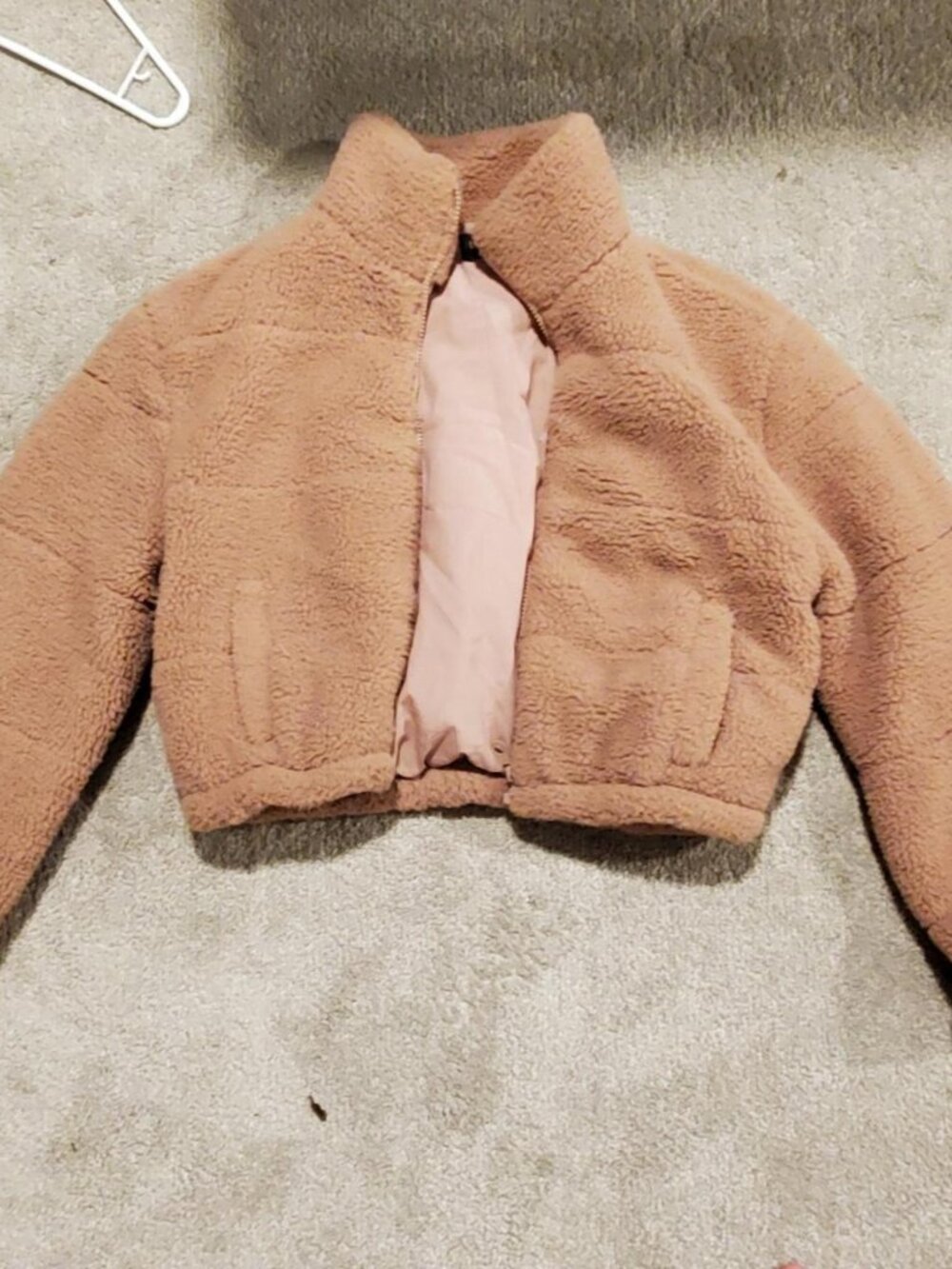 Alo Yoga Sherpa Snow Angel Puffer Jacket Soft Pink Teddy